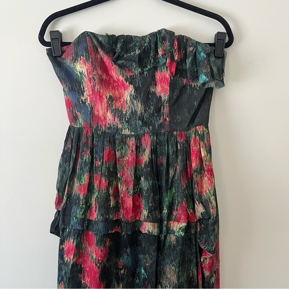 Anthropologie Loretta Jane Strapless Silk Gown 6 - Picture 2 of 8